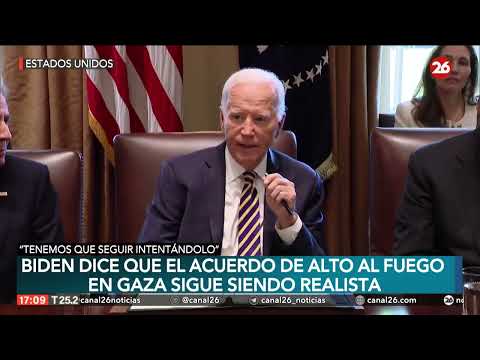 Joe Biden asegura que el acuerdo de alto al fuego en Gaza sigue siendo realista