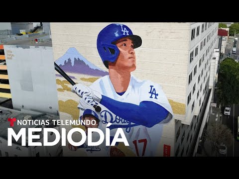 Develan un inmenso mural de Shohei Ohtani en Los Ángeles | Noticias Telemundo