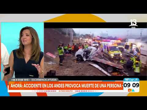 Violento accidente en autopista los libertadores deja un fallecido | Tu Día | Canal 13