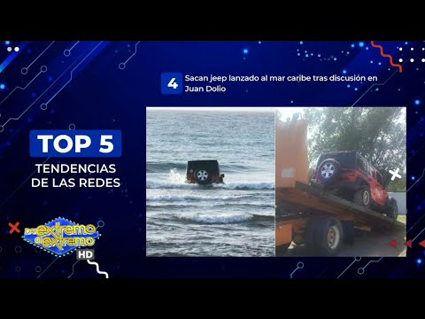 Jeep entra a la playa Juan Dolio, Abinader construirá verja , Santa Arias, Karol G - TOP 5