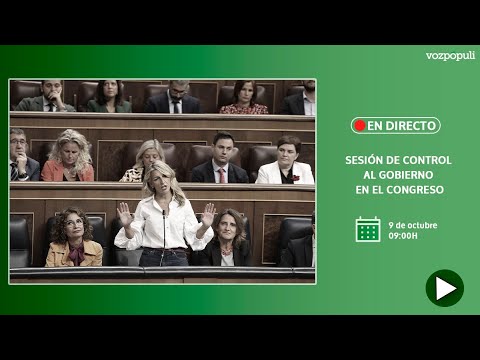 EN DIRECTO | Sesión de control al Gobierno en el Congreso de los Diputados