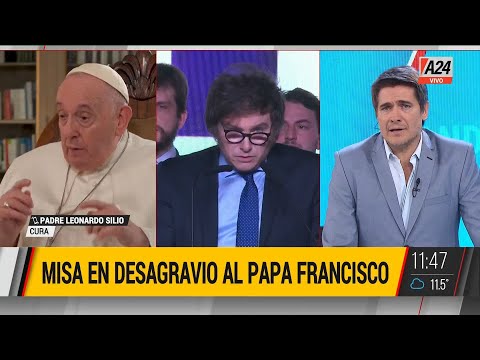 Misa en desagravio con el Papa Francisco por los ataques de Javier Milei