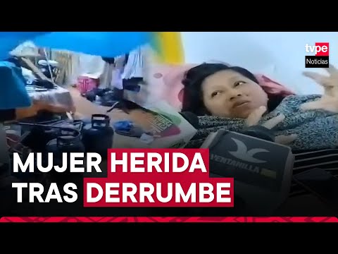 Callao: mujer se salva de morir tras derrumbe de muro de contención en Mi Perú