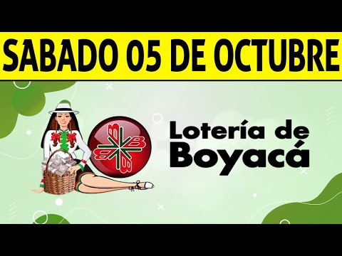 Resultados Lotería de BOYACÁ del Sábado 5 de Octubre de 2024  PREMIO MAYOR