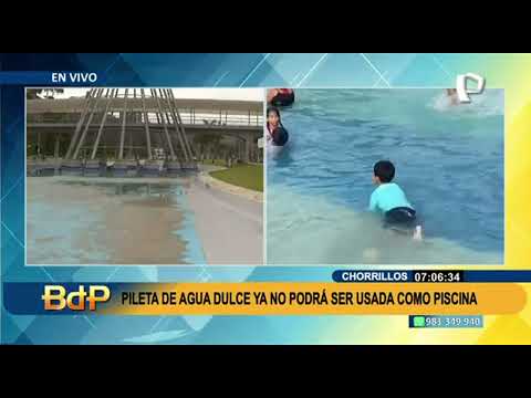 Chorrillos: retiran agua de pileta para que bañistas de Agua Dulce no la usen como piscina