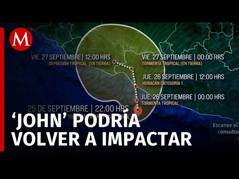 Tormenta tropical 'John' evoluciona a Huracán y suspende clases en Guerrero y Michoacán