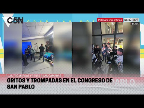 GRITOS y TROMPADAS en el CONGRESO de SAN PABLO