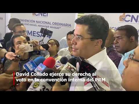 David Collado ejerce su derecho al voto en la convención interna del PRM