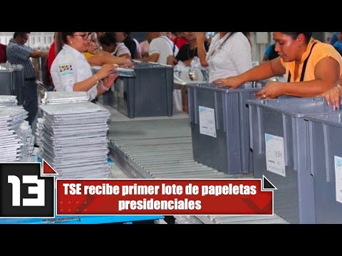 TSE recibe primer lote de papeletas presidenciales