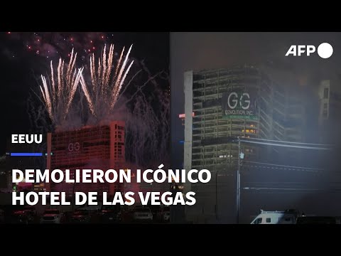 Un icónico hotel de Las Vegas es demolido para dar paso a un estadio de béisbol | AFP