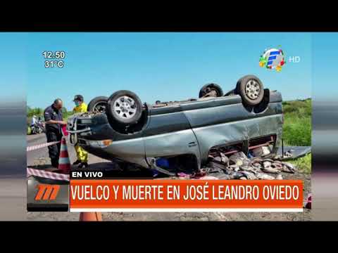 Vuelco y muerte en José Leandro Oviedo