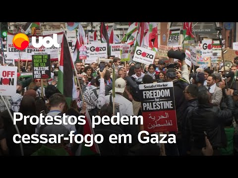 Israel x Hamas: Protestos pedem cessar-fogo em Gaza