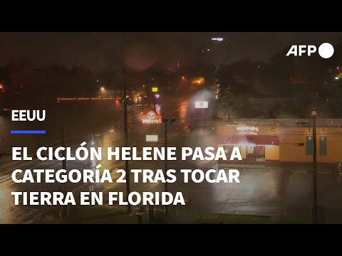 El ciclón Helene pasa a categoría 2 tras tocar tierra en Florida | AFP