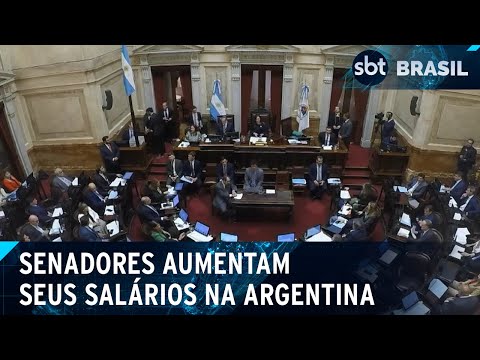 Senadores da Argentina aumentam seus próprios salários da noite para o dia | SBT Brasil (19/04/24)