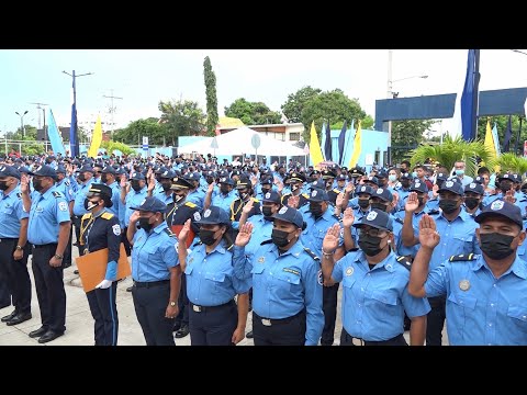 Policía asciende a oficiales en los diferentes distritos de Managua
