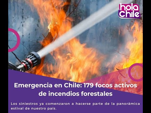 Emergencia en Chile: Se registran 179 focos activos de incendios forestales