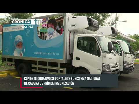UNICEF dona a Nicaragua medios de refrigeración y transporte de vacunas