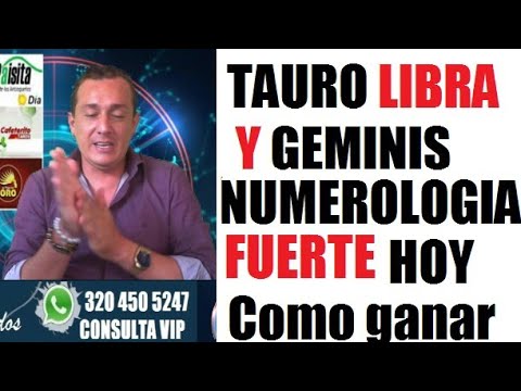 TAURO GÉMINIS Y LIBRA NUMEROLOGÍA PARA USTEDES HOY