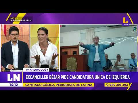 Excanciller Héctor Béjar pide candidatura única de izquierda