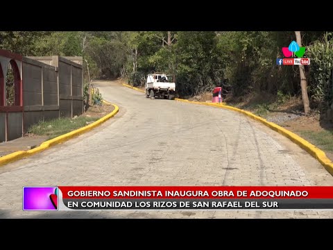 Gobierno Sandinista inaugura obra de adoquinado en comunidad Los Rizos de San Rafael del Sur