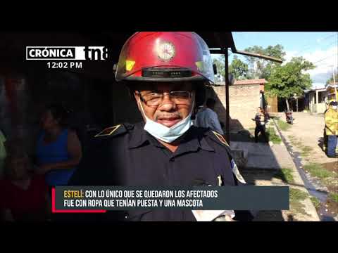 Voraz incendio deja a la intemperie a pareja de ancianos en Estelí