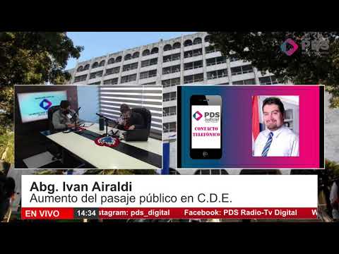 Entrevista- Abg. Ivan Airaldi Aumento del pasaje público en C.D.E.