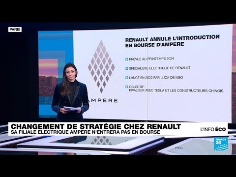 Renault annule l'entrée en Bourse de sa filiale électrique Ampere • FRANCE 24