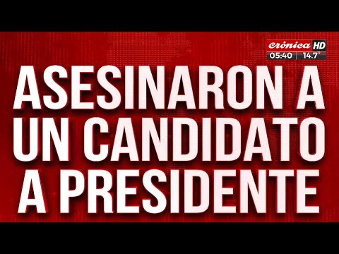 Tremendo video registra cómo un sicario asesina a balazos a candidato a presidente de Ecuador