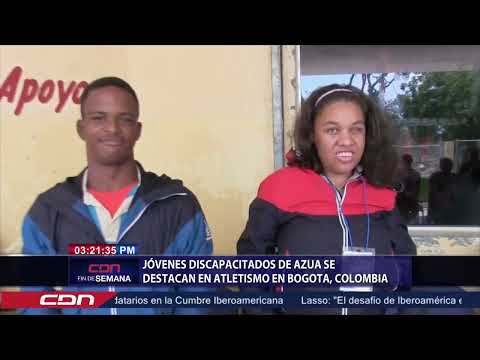 Jóvenes discapacitados de Azua se destacan en atletismo en Bogotá, Colombia