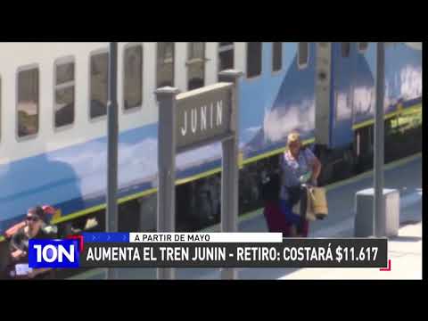 Aumenta a partir de mayo el costo del pasaje del tren Junín - Retiro