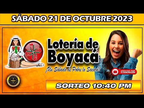 Resultado de LA LOTERIA DE BOYACA del SÁBADO 21 DE OCTUBRE 2023 #loteria #loteríadeboyacá