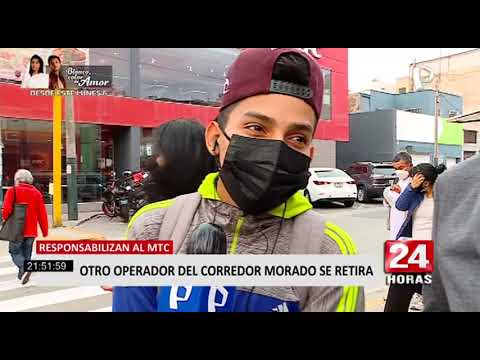 Uno de los operadores del Corredor Morado anunció su retiro  este lunes por incumplimiento del MTC