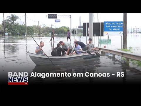 Alagamento toma conta de dois terços de Canoas | BandNewsTV