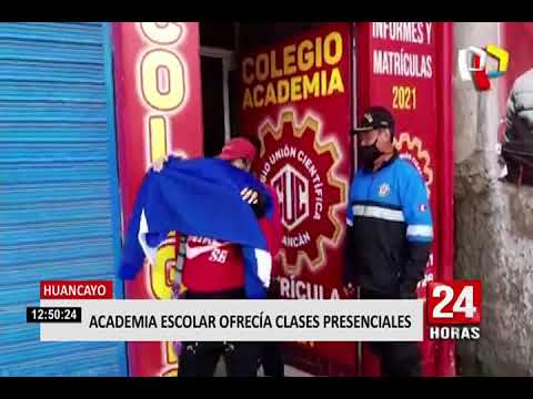 Huancayo: 85 estudiantes recibían clases presenciales en academia