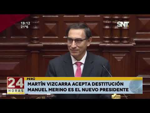 Perú: El Presidente Martín Vizcarra acepta su destitución
