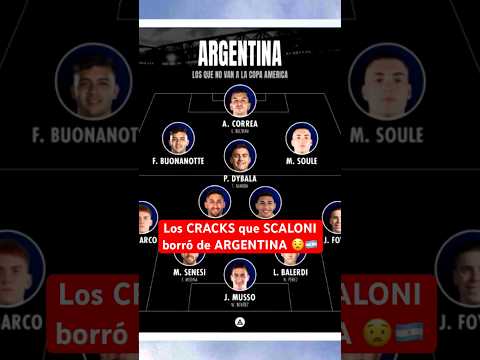 SCALONI borró estos CRACKS de ARGENTINA | #Argentina #FutbolArgentino #CopaAmerica