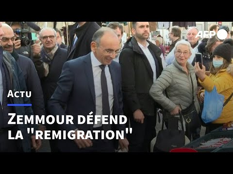 Eric Zemmour défend la remigration sur un marché en Seine-Saint-Denis | AFP