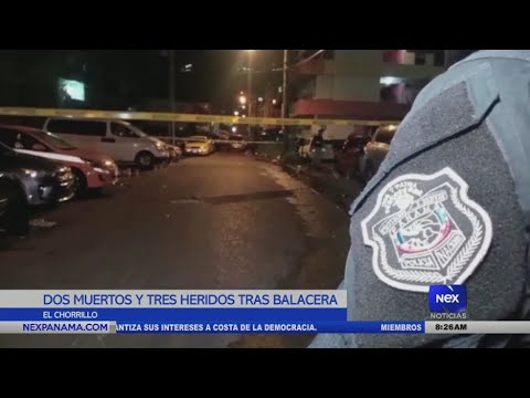 Dos muertos y tres heridos deja balacera en El Chorrillo