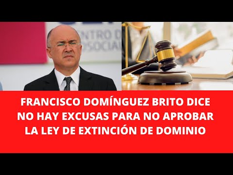 FRANCISCO DOMÍNGUEZ BRITO DICE NO HAY EXCUSAS PARA NO APROBAR LA LEY DE EXTINCIÓN DE DOMINIO