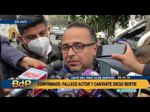 Fallece actor Diego Bertie tras sufrir caída del piso 14 de edificio (5/4)