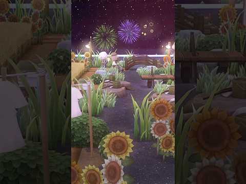 【ポケ森】 打上花火 【キャンプ場レイアウト】 #acpc  #ポケ森 #ポケ森コンプリート #shorts
