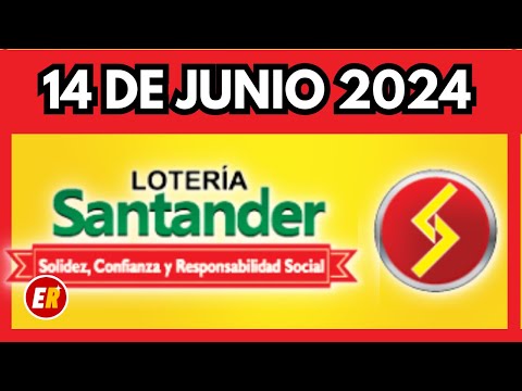 Resultado LOTERIA DE SANTANDER  VIERNES 14 de junio de 2024