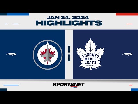 NHL Highlights | Jets vs. Maple Leafs - January 24, 2024