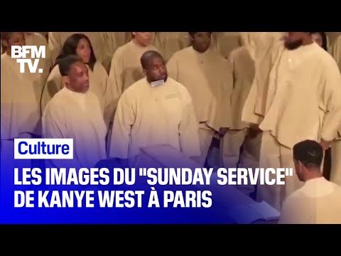 Les images du Sunday service de Kanye West à Paris