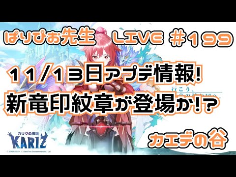 【カリツの伝説】11/13日アプデ情報！新竜印紋章が登場か！？【KARIZ】