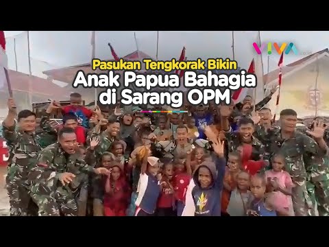 Prajurit TNI Bawa Kebahagiaan Anak-anak di Sarang OPM
