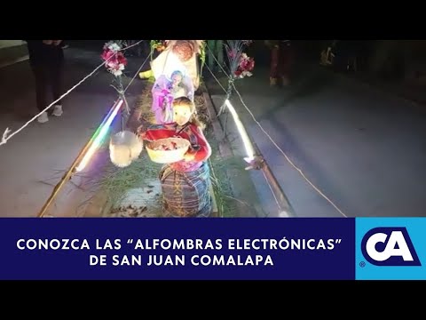 Electromecánicos de Comalapa vuelven a elaborar sus peculiares alfombras