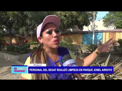 Trujillo: Personal del SEGAT realizó limpieza en parque Jonel Arroyo