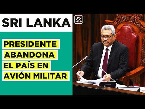 Presidente de Sri Lanka abandona el país en avión militar tras protestas