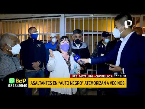 Chorrillos: vecinos atemorizados por delincuentes que se movilizan en auto negro